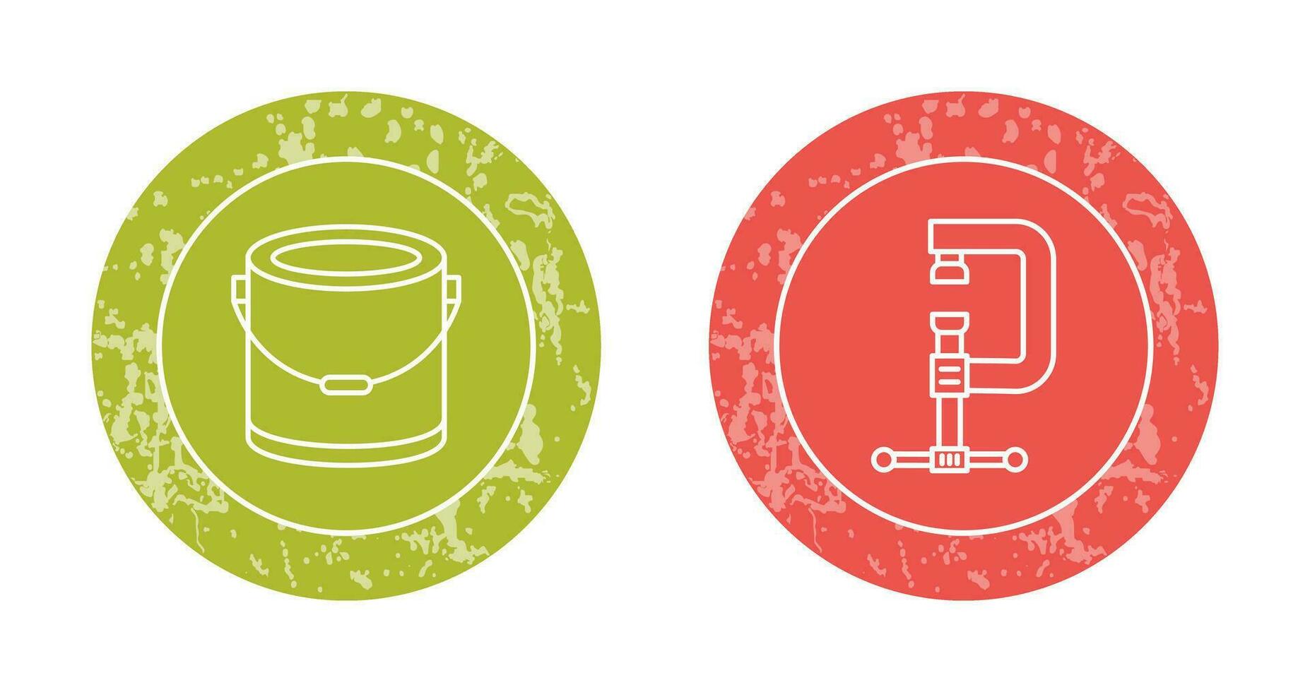 Paint Bucket and Clamp Icon vector