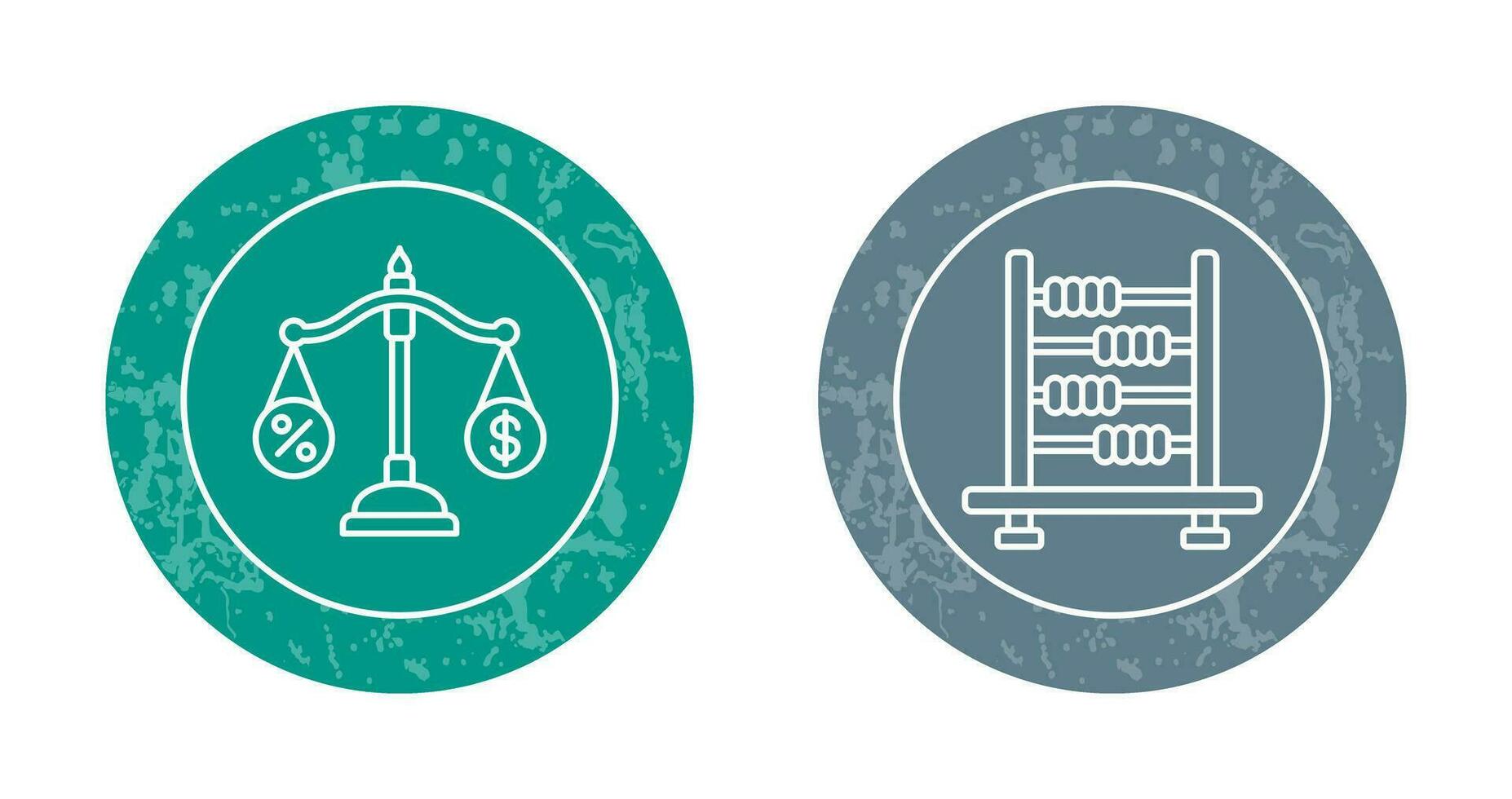 Scale and Abacus Icon vector