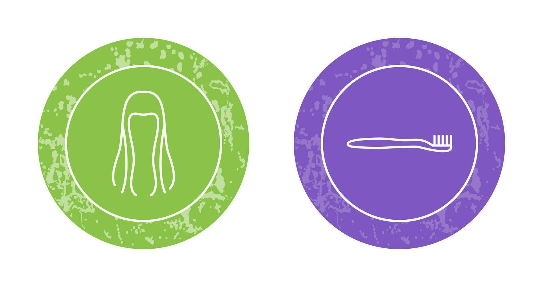 Toothbrush and Hair Icon vector