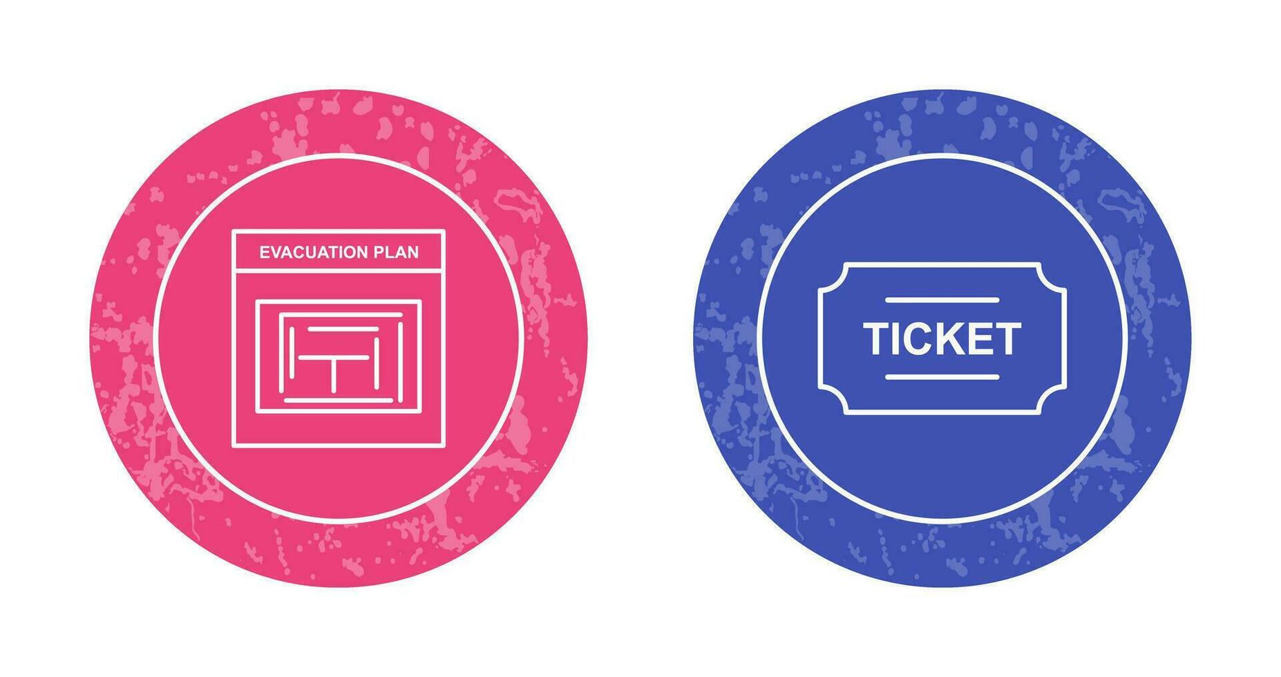 Evacuation Plan and Tickets Icon vector