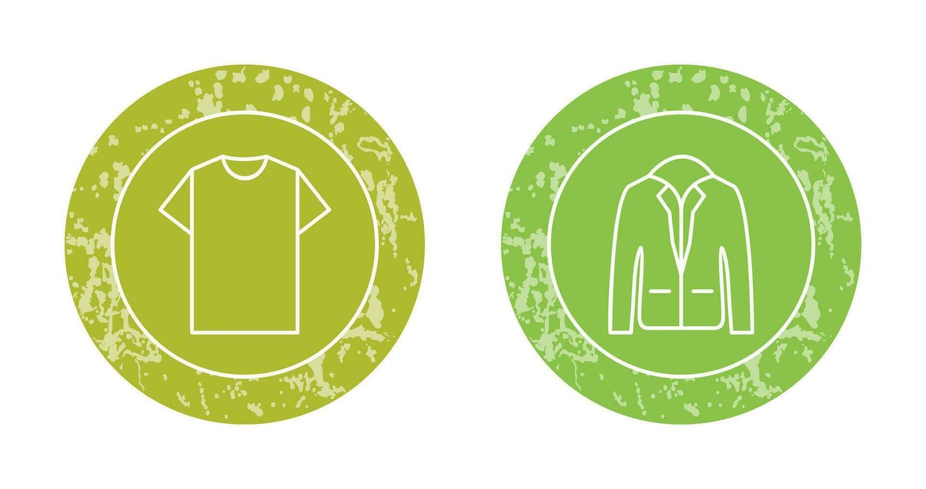 Plain T Shirt and Stylish Jacket Icon vector