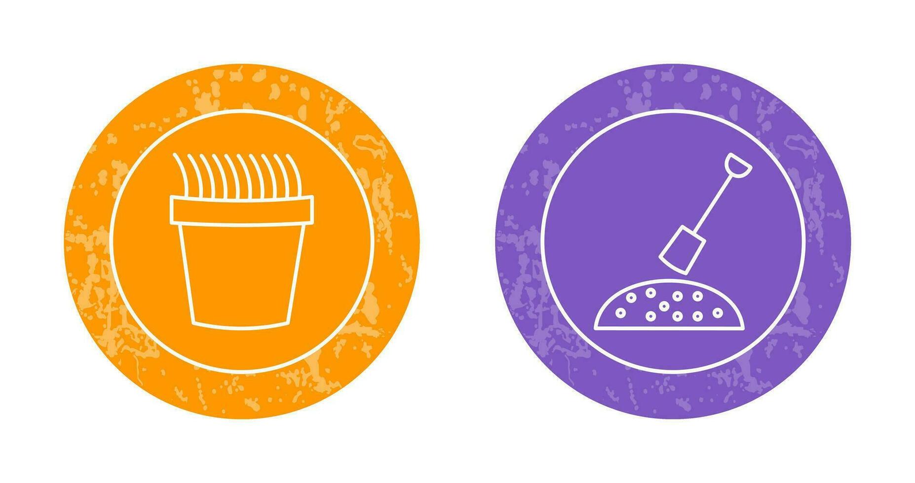 Gress Pot and Gardening Icon vector
