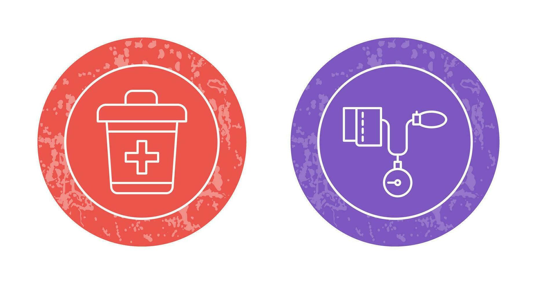 Dustbin and Blood Icon vector