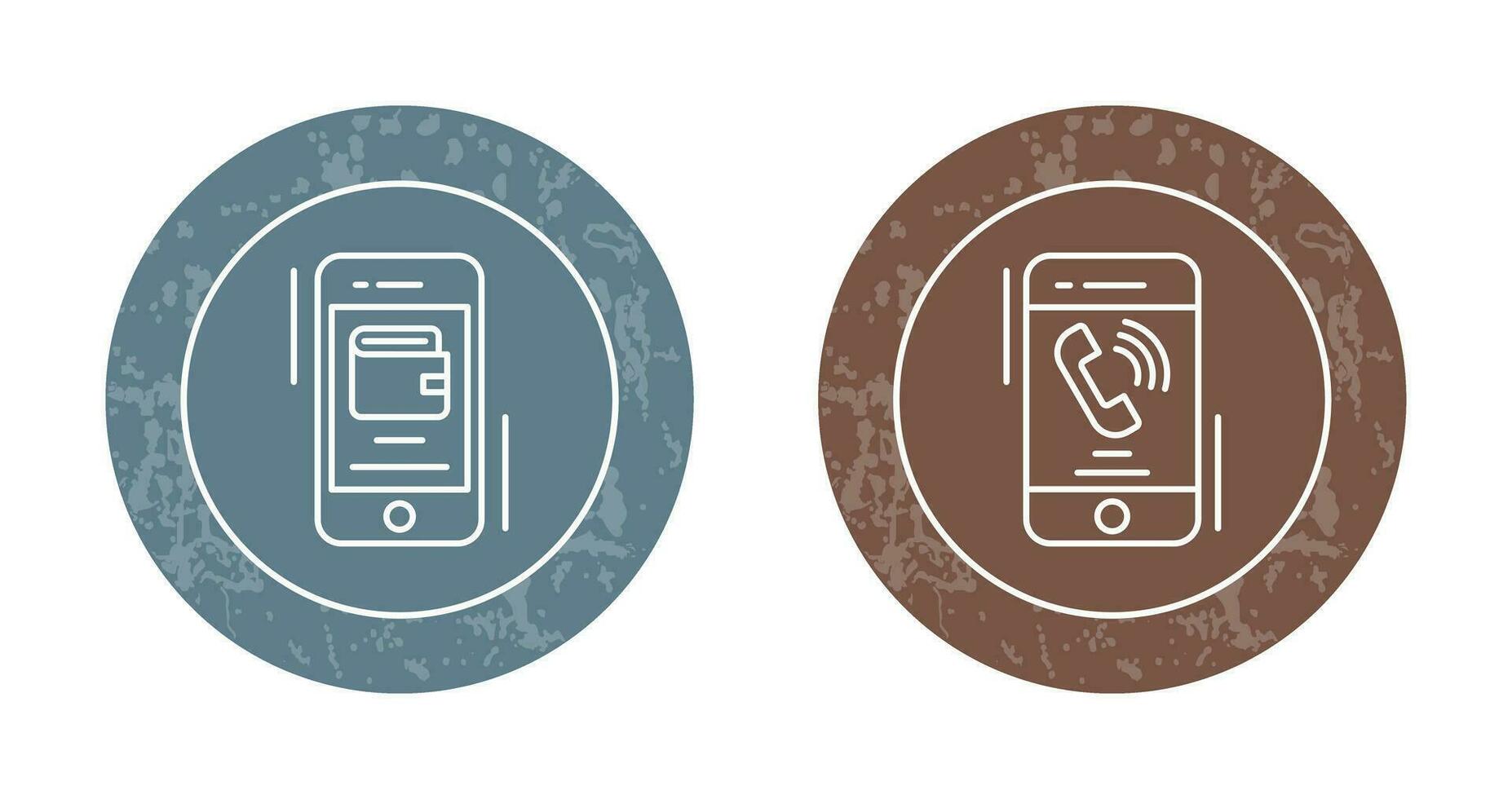 E wallet and Incoming Call Icon vector