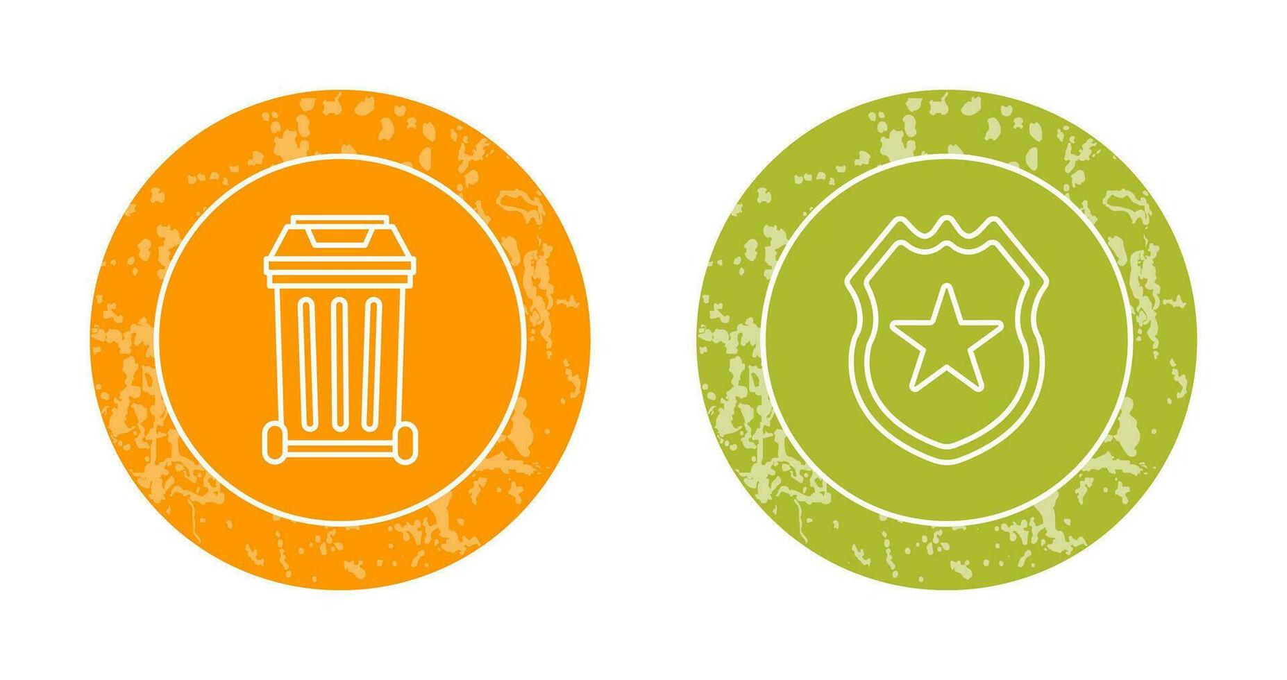 Gargage and Shield Icon vector