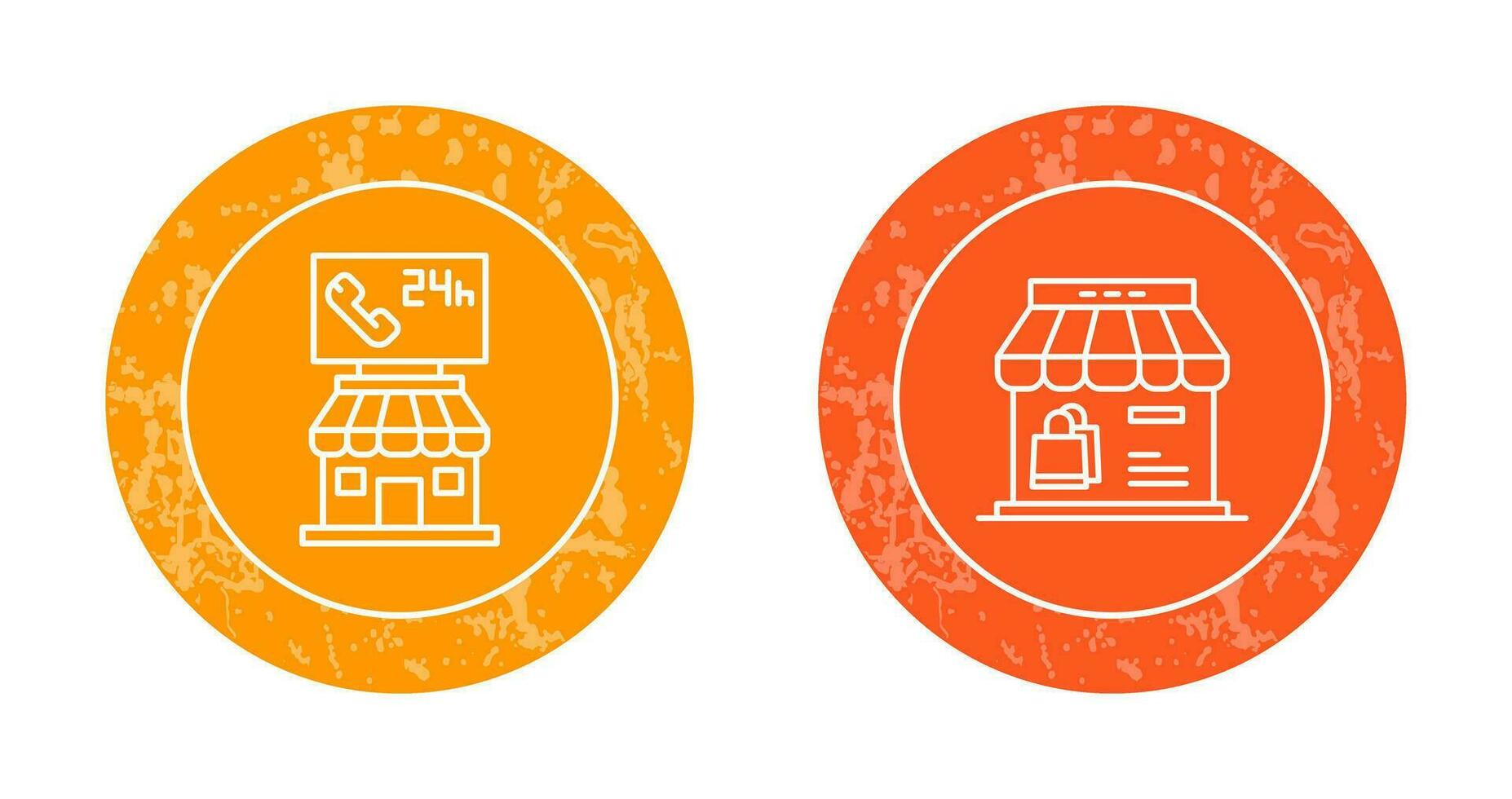 24 Hour and Store Icon vector