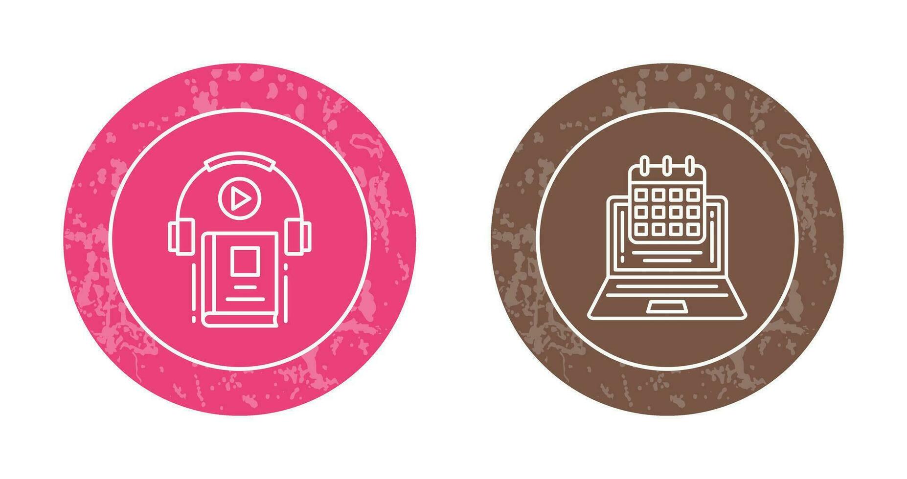 Timetable and Audio Book Icon vector