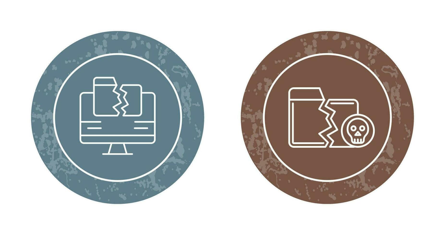 Data Loss and Infected Icon vector