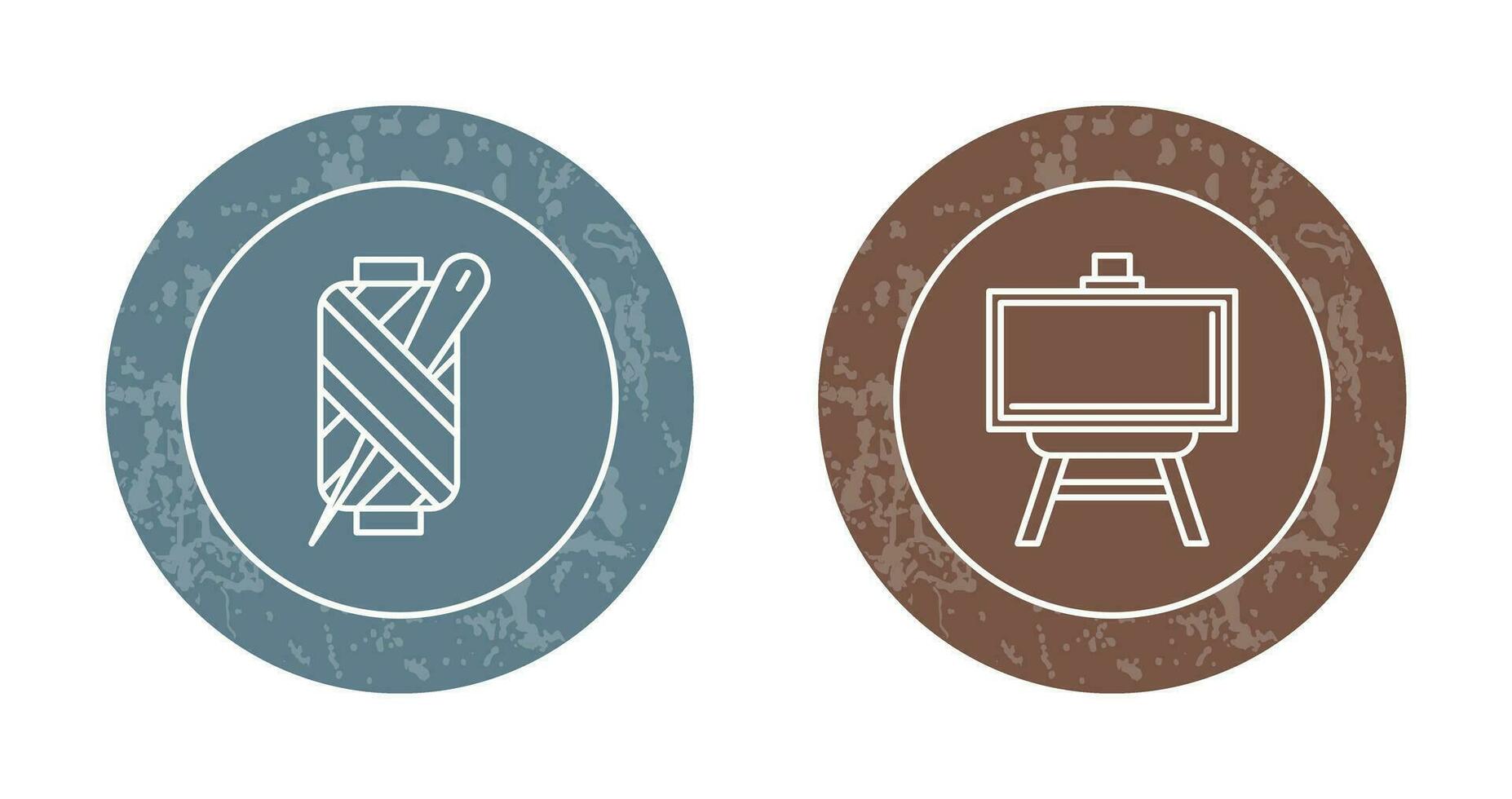 Needle and Easel Icon vector