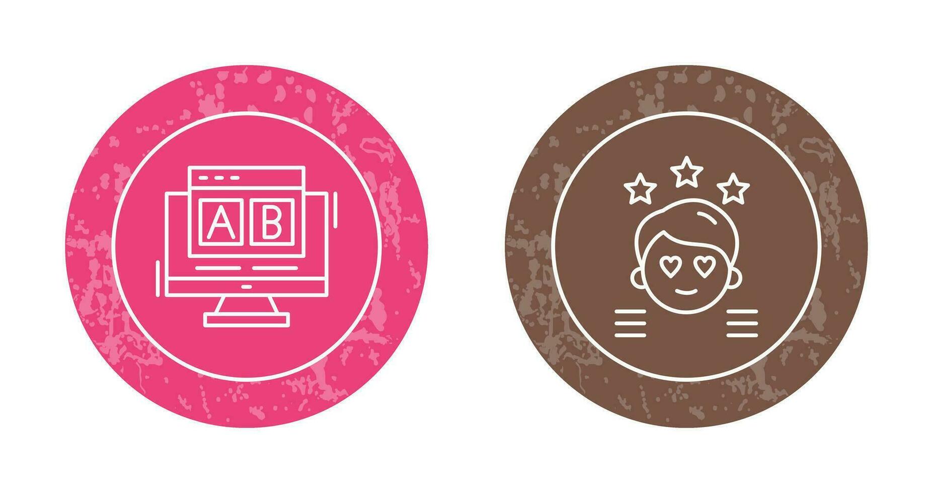 AB Testing and Ux Review Icon vector