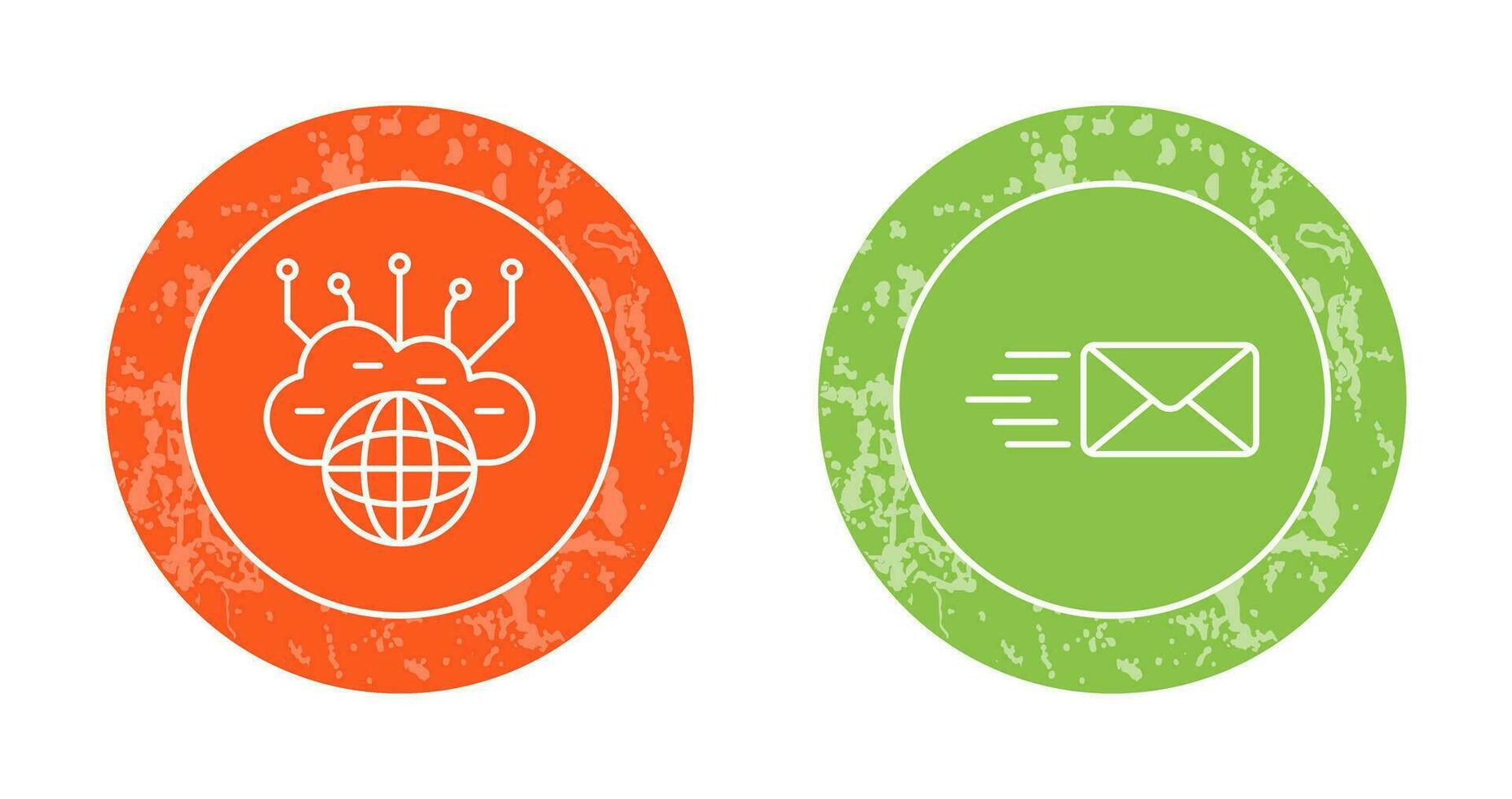 Computing Cloud and Mail Icon vector