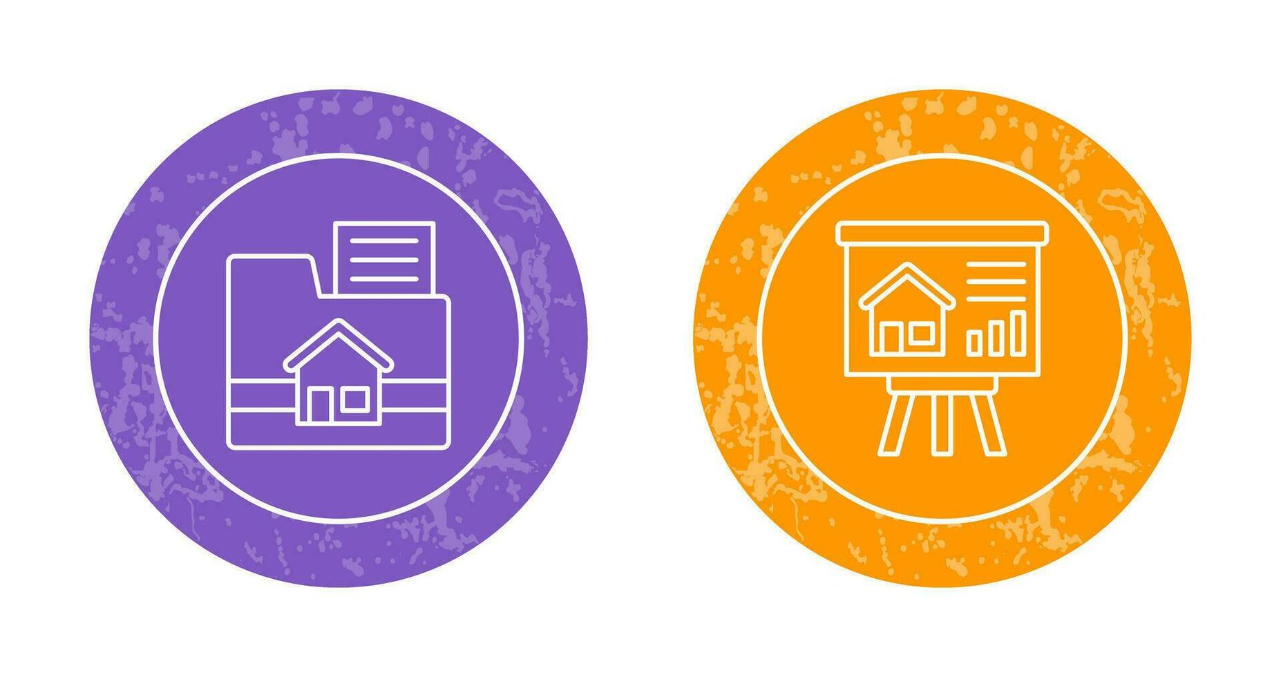 Folder and Presentation Icon vector
