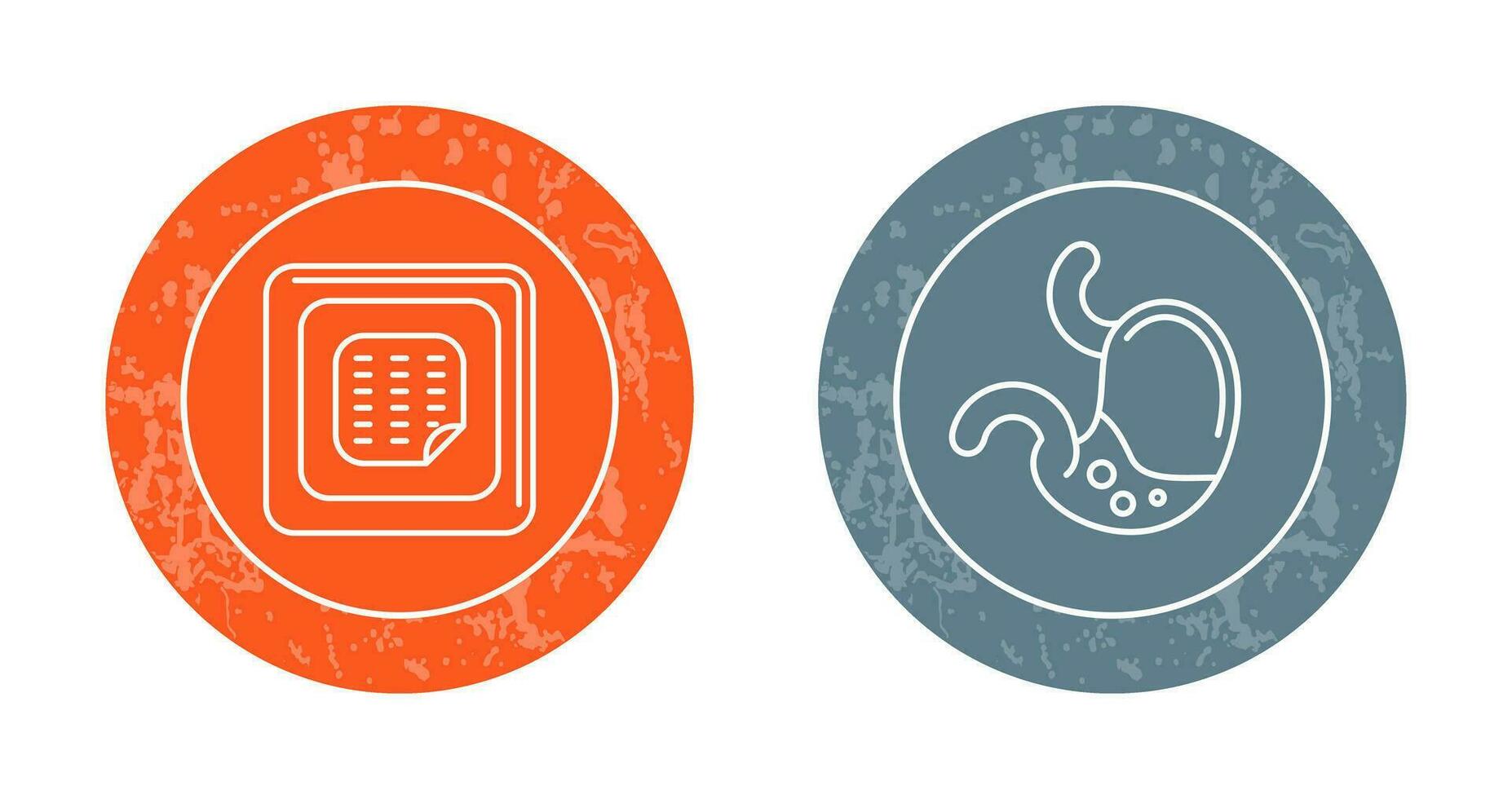 Nicotine Patch and Stomach Icon vector