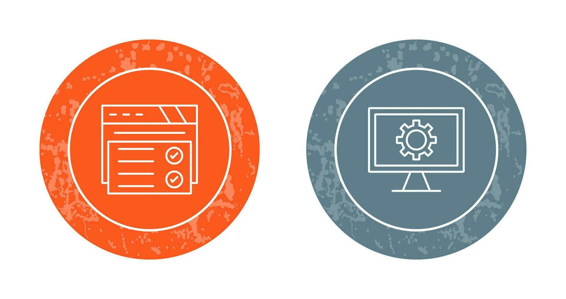 Web Browser and Monitor Screen Icon vector