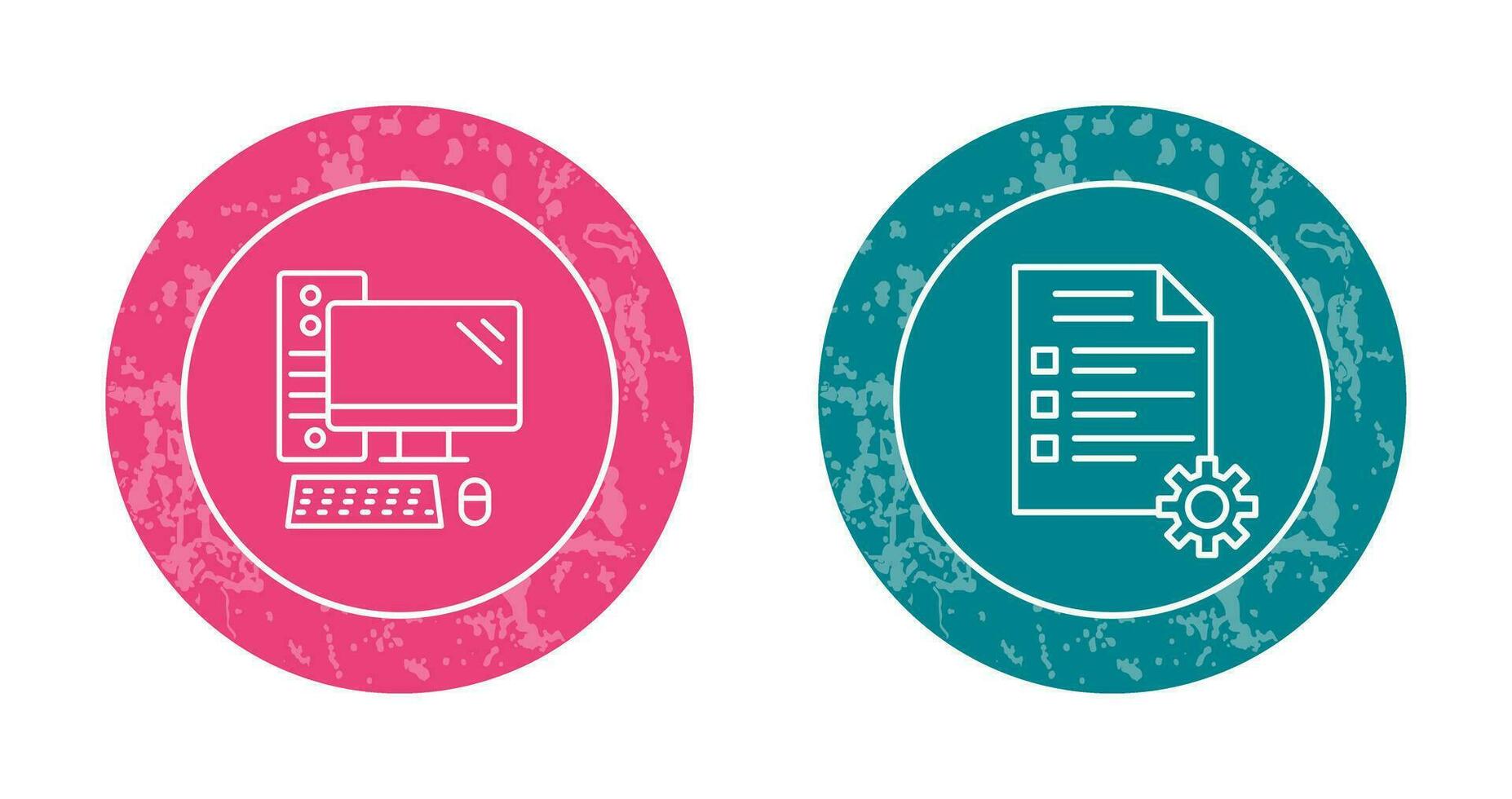 Computer and Test Icon vector
