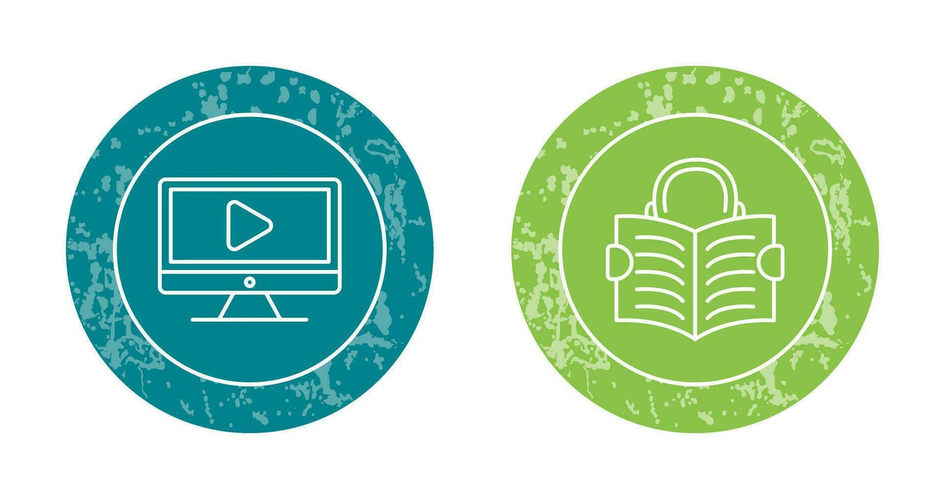 Video Lesson and Reading Icon vector