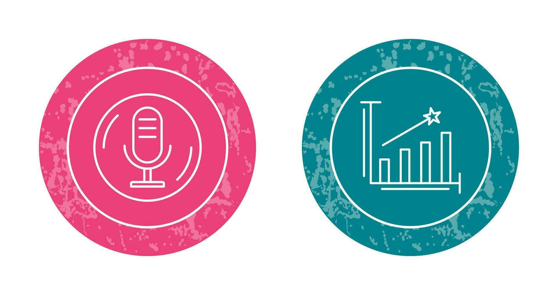 Microphone and Line Bars Icon vector