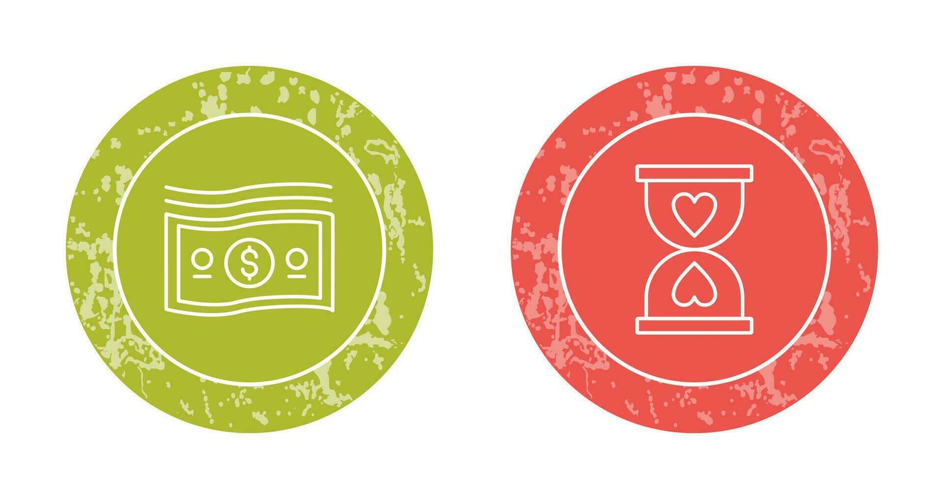 Dollar and Hourglass Icon vector