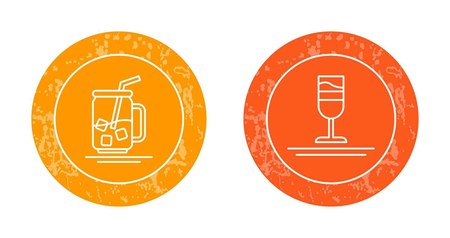 Iced Tea and Rainbow Drink Icon vector