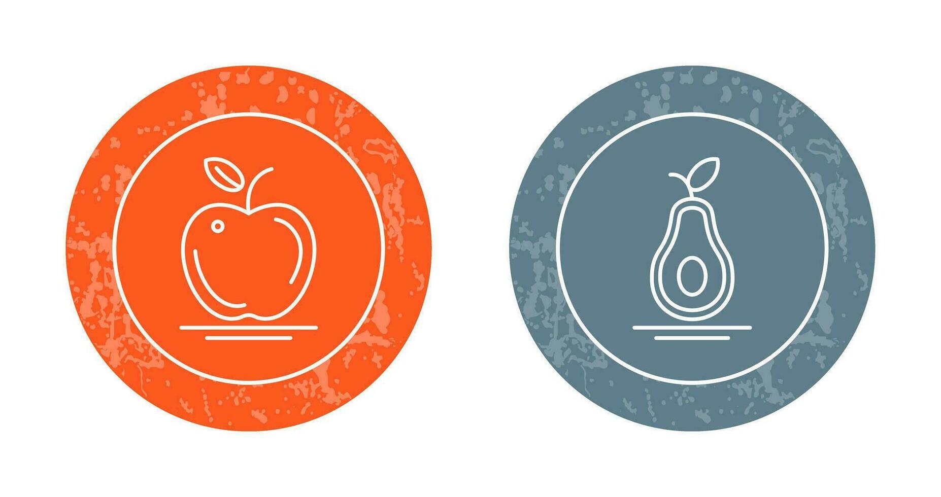 Apple and Avocado Icon vector