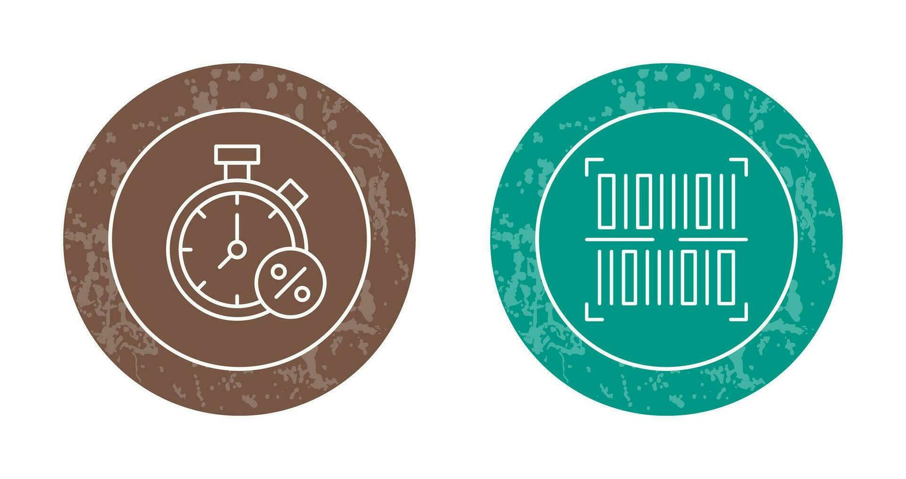 Timer and BarCode Icon vector