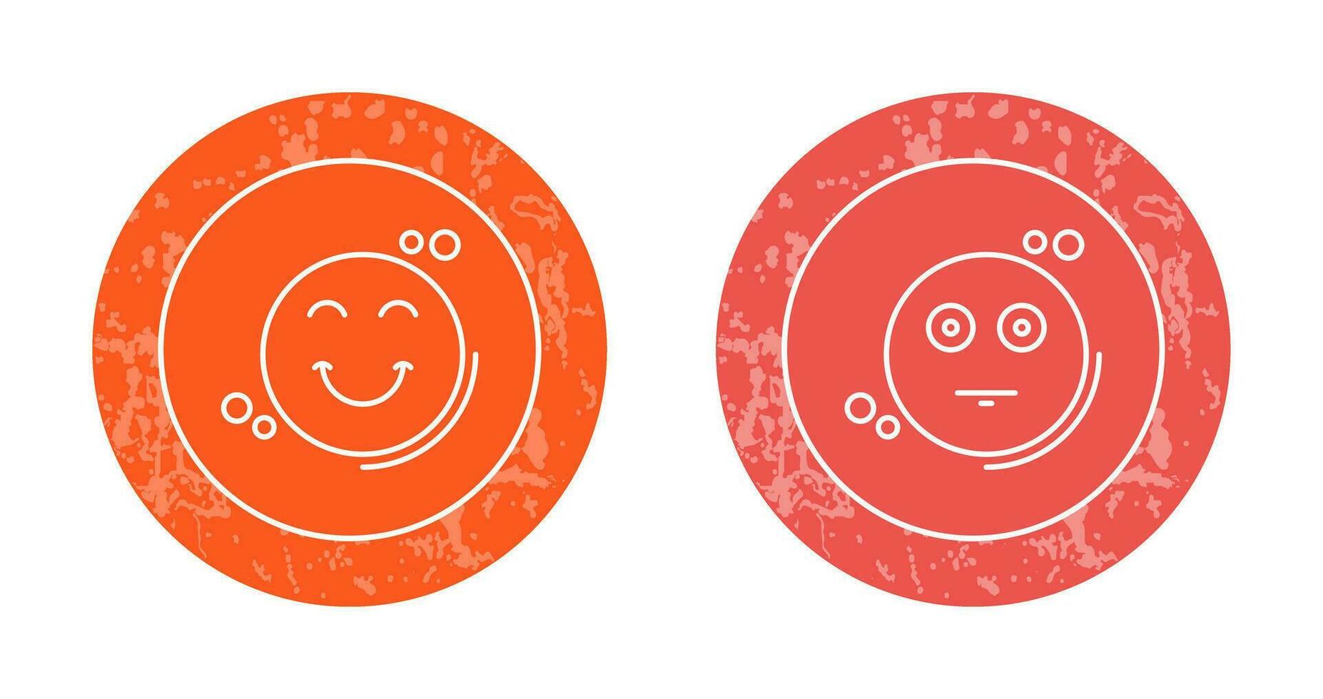 Smile and Neutral Icon vector