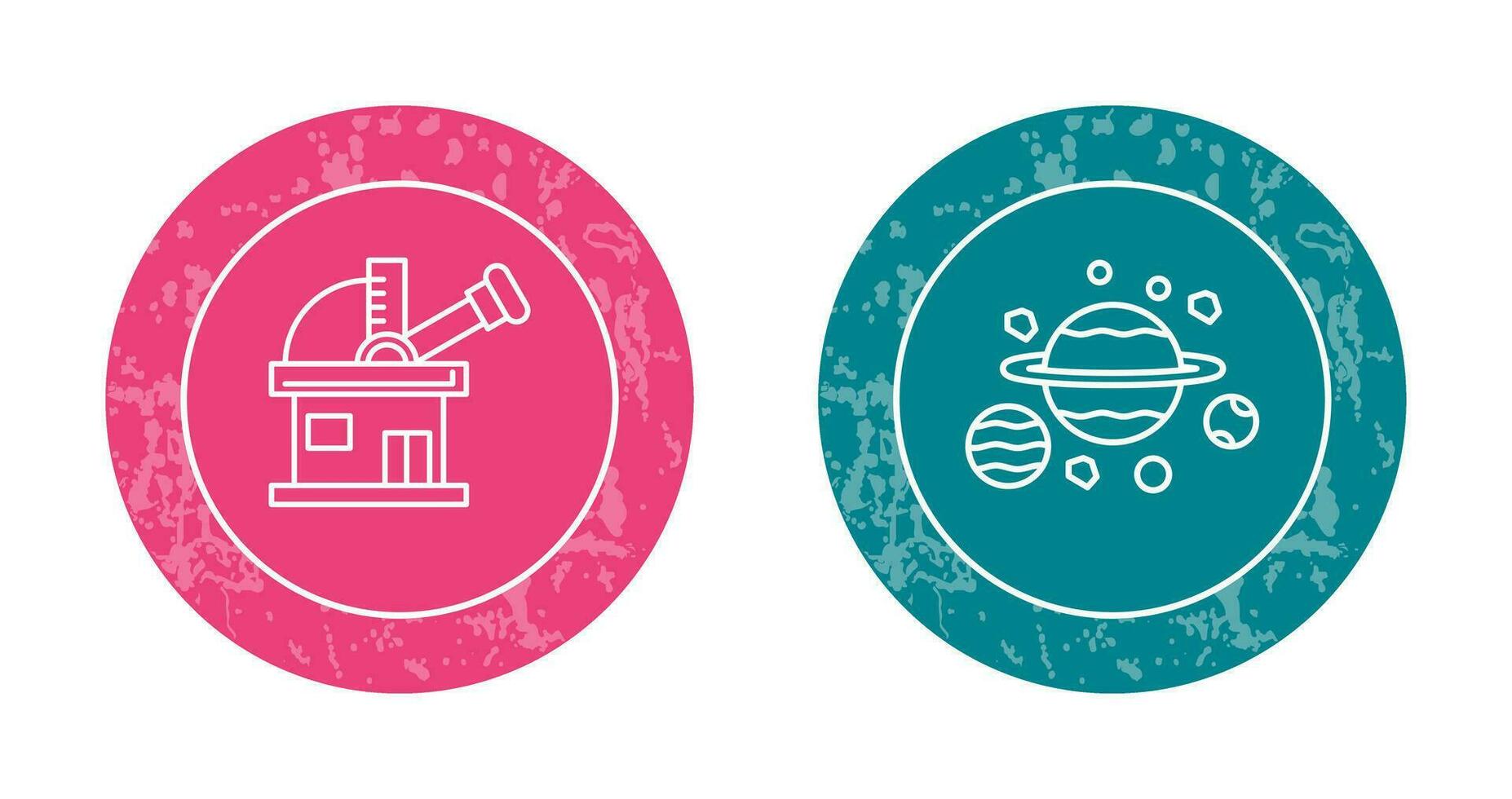 observatory and planets Icon vector