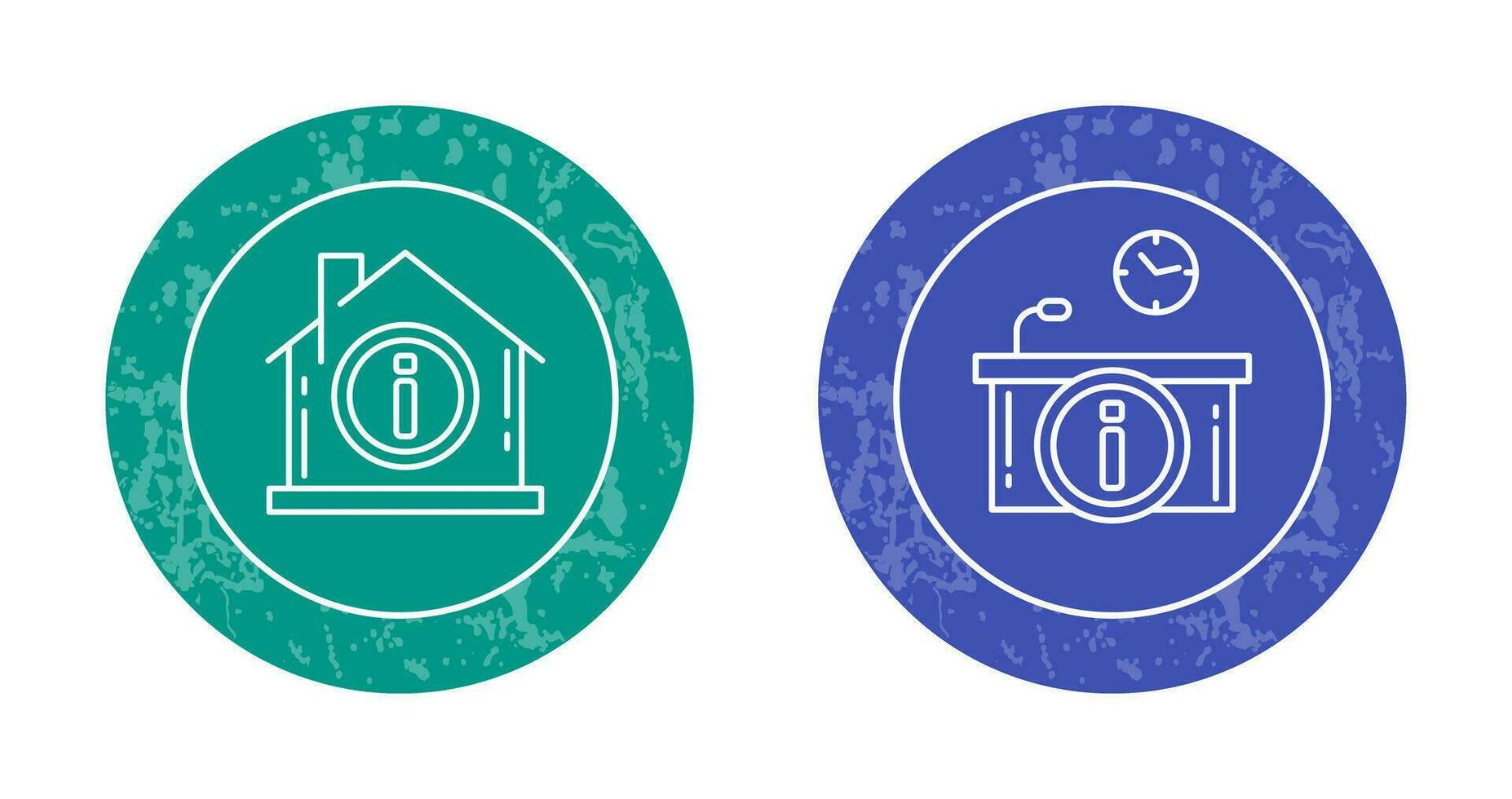 house and information desk Icon vector