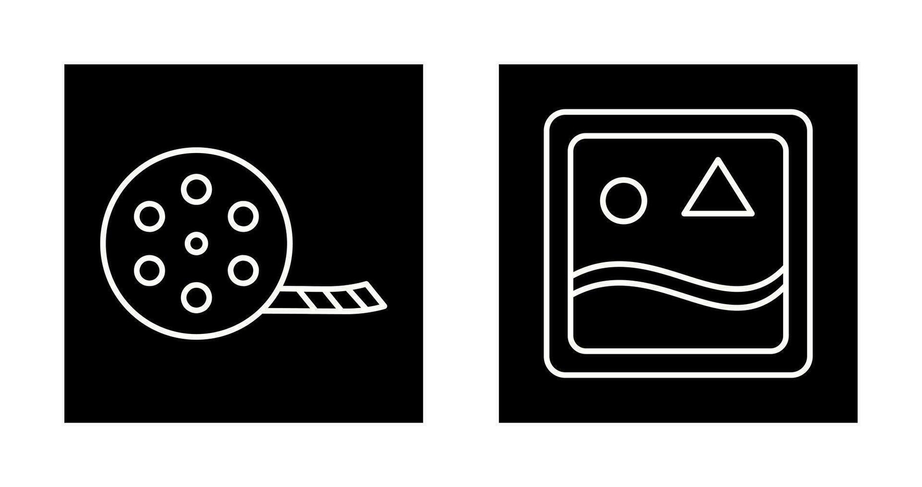 film reel and images Icon vector