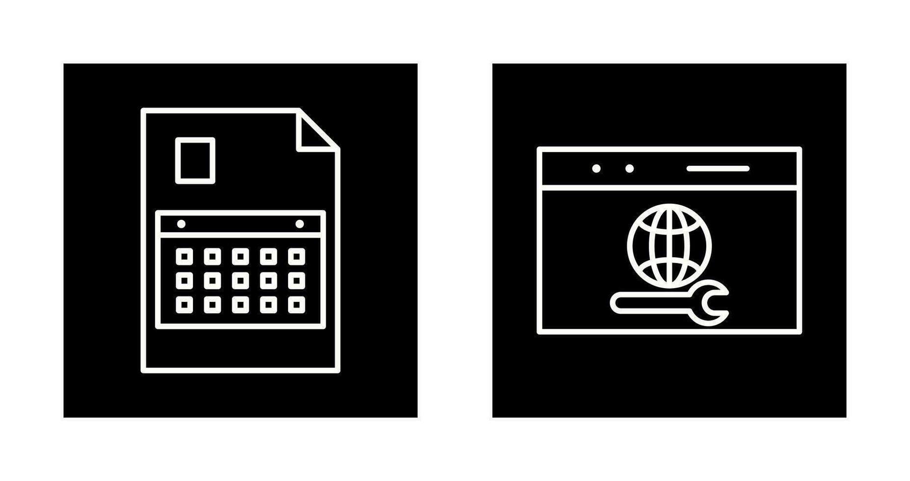 content planning and web support  Icon vector