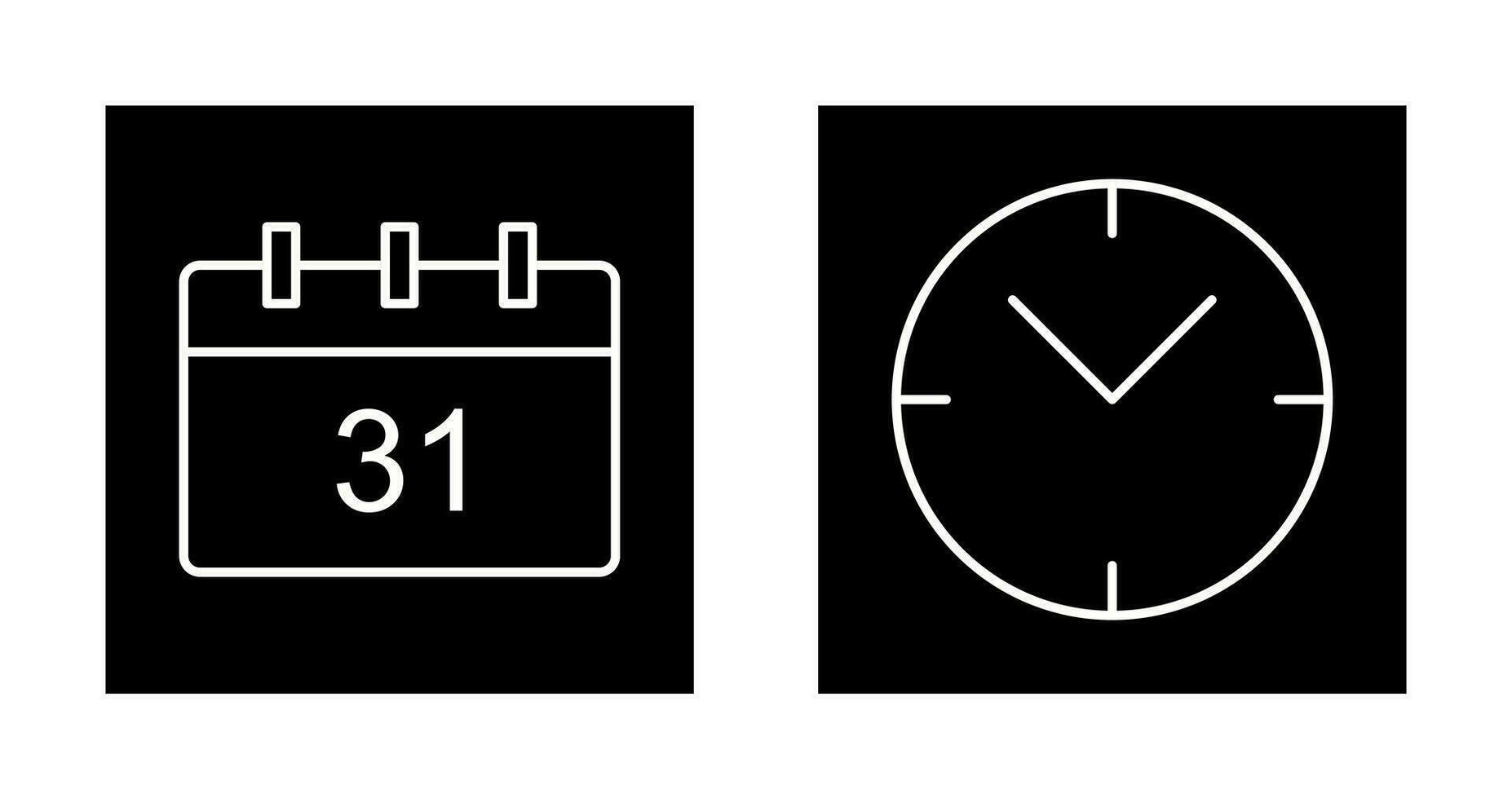 calendar and clock Icon vector