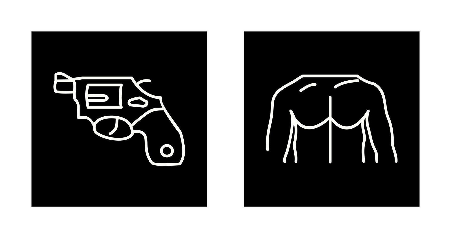 Revolver and Chest Icon vector