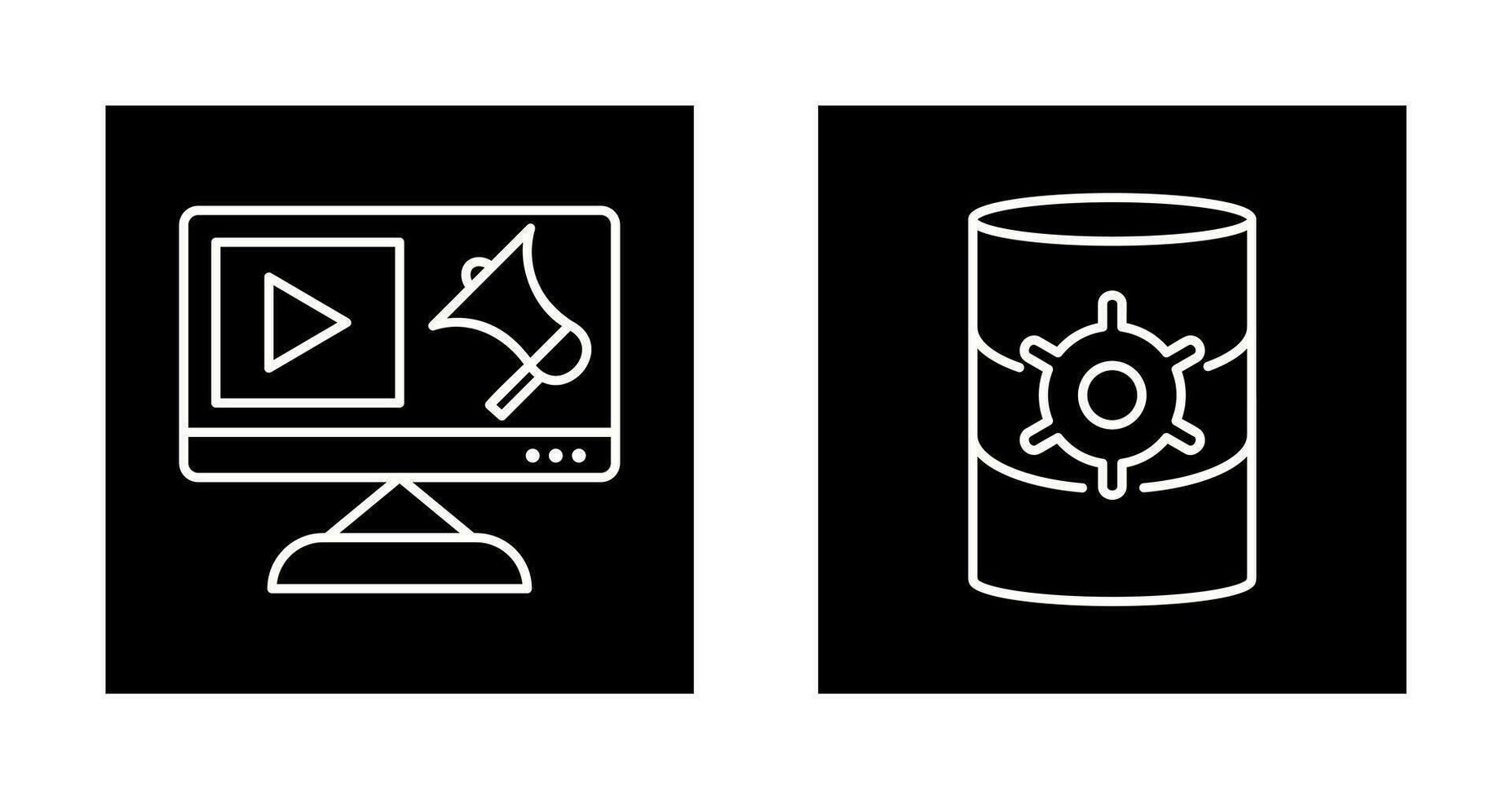 Digital Marketing and Database Management Icon vector