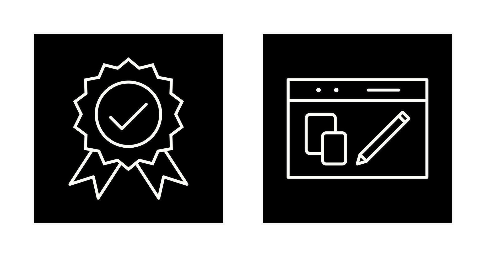 quality control and website design Icon vector