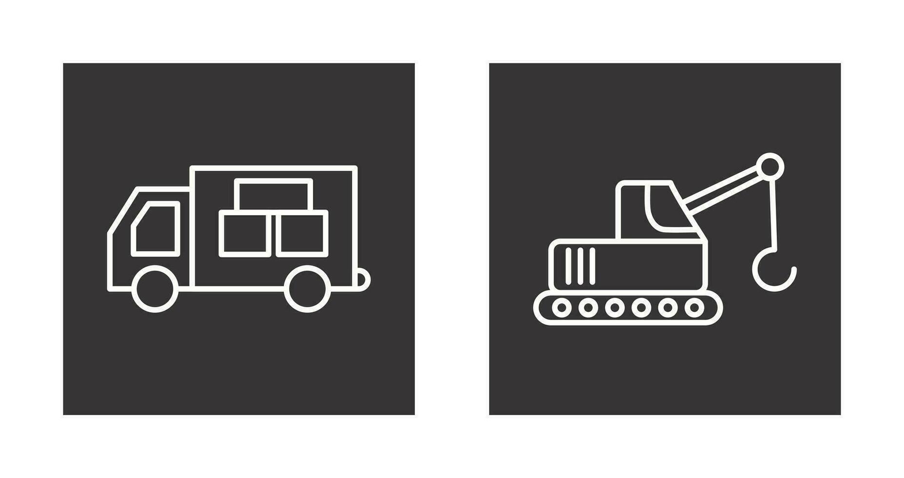 Logistics Car and Lifter Icon vector