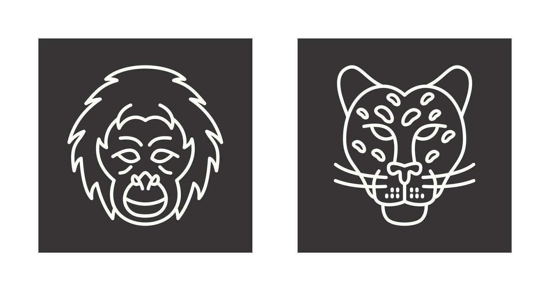 Orangutan and dangerous Icon vector