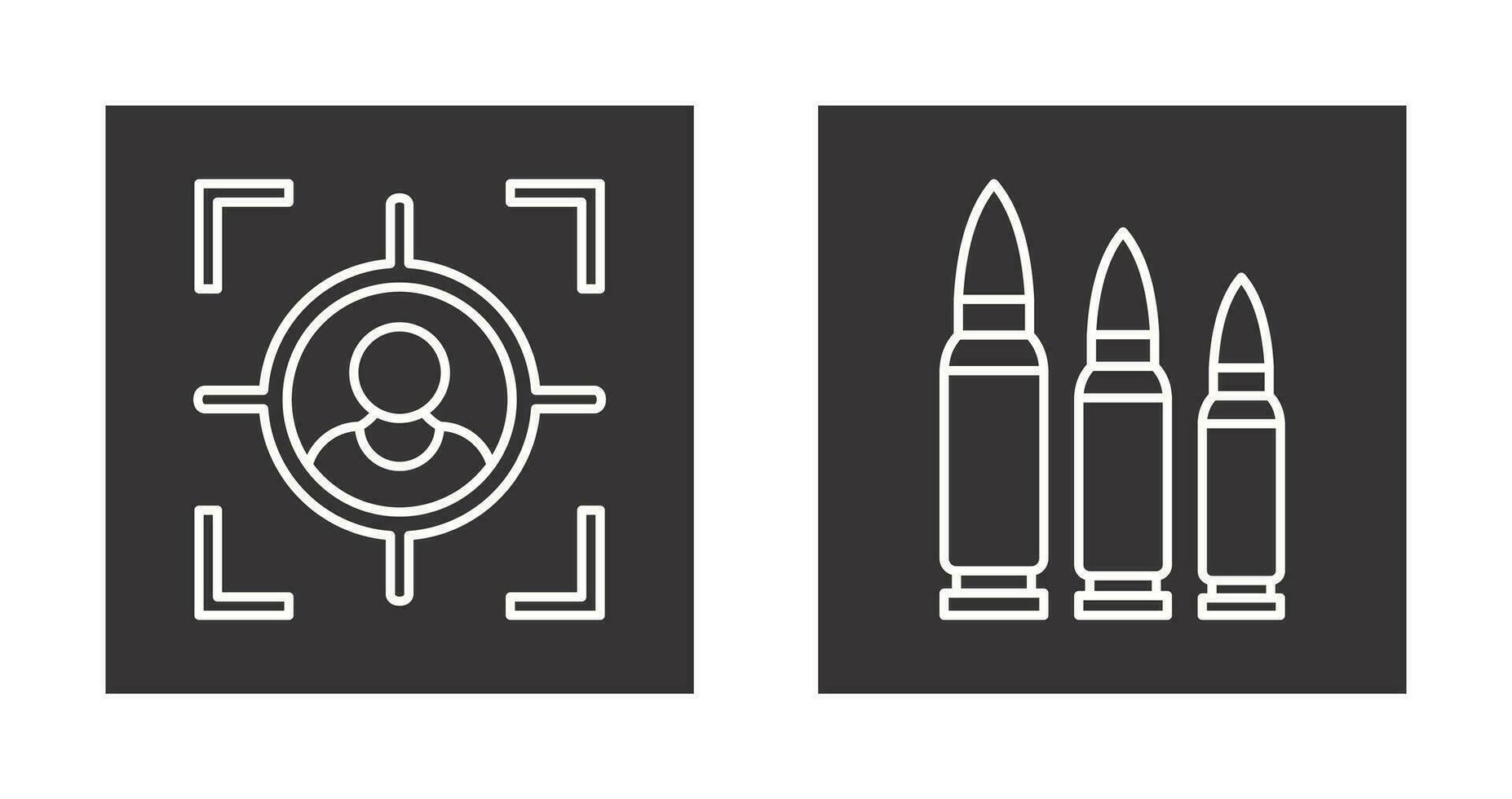 Target and Bullets Icon vector