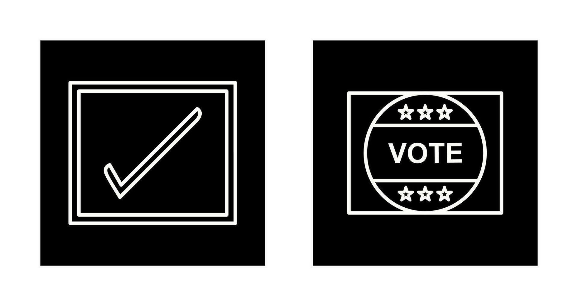 Checkbox and Vote Sticker Icon vector