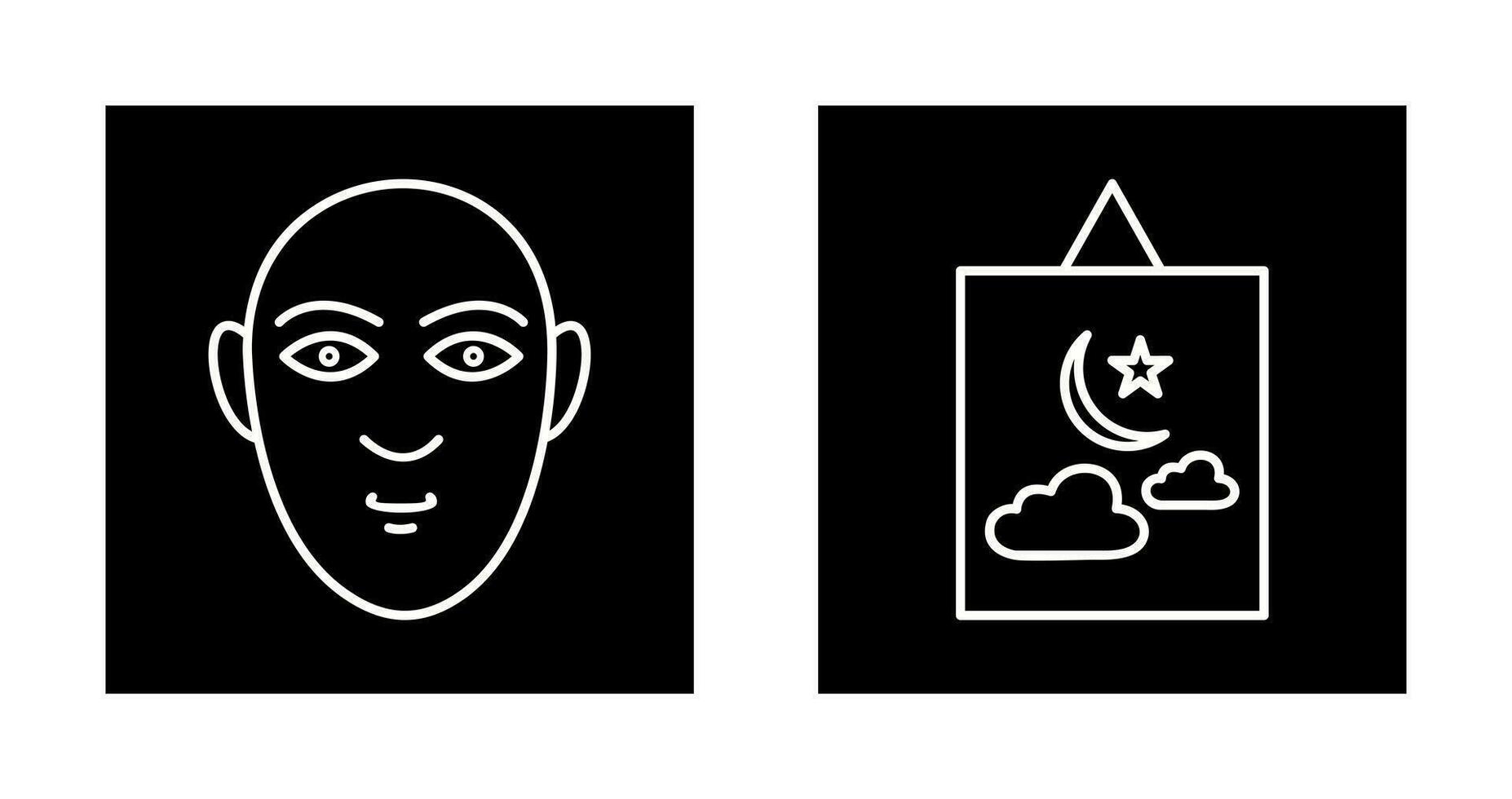 Human face and Hanging Icon vector
