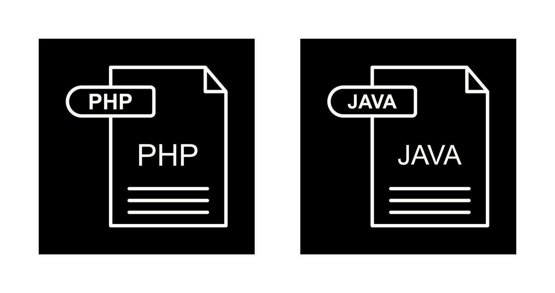 php y Java icono vector