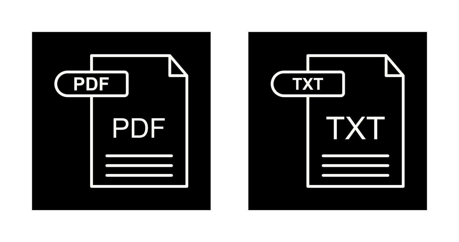 PDF and TXT Icon vector