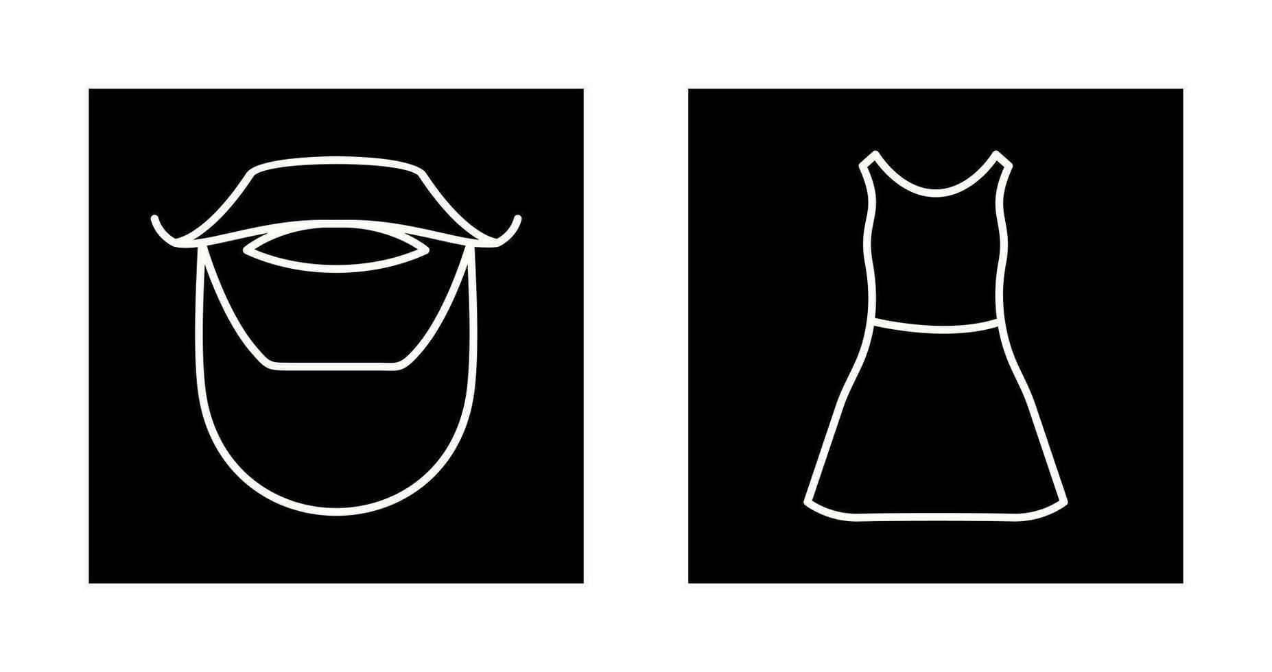 Beard and Moustache and Dress Icon vector