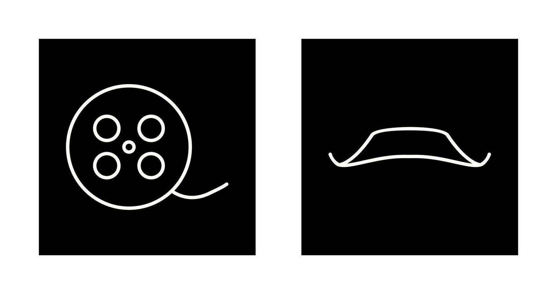 Reel and Moustache Icon vector