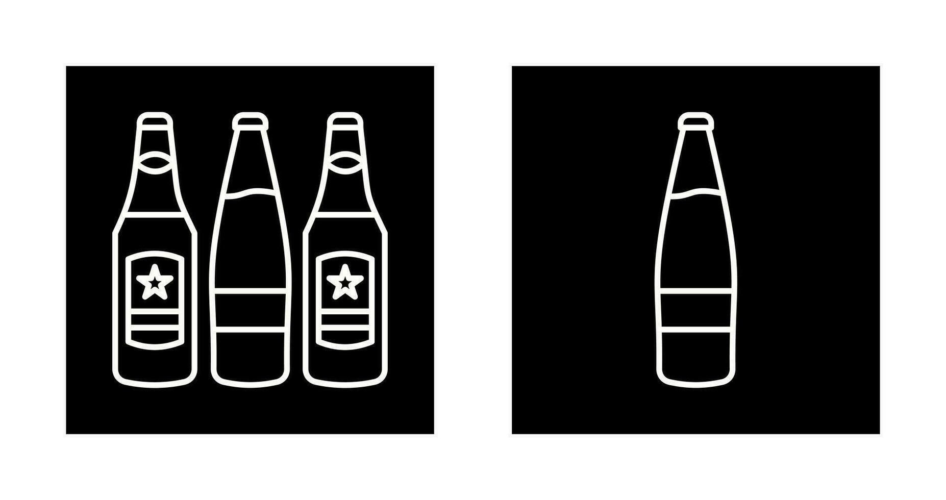 Beer Bottles and alcohol Icon vector