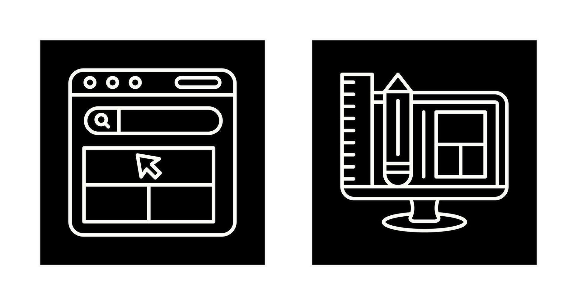 Website and Web Design Icon vector