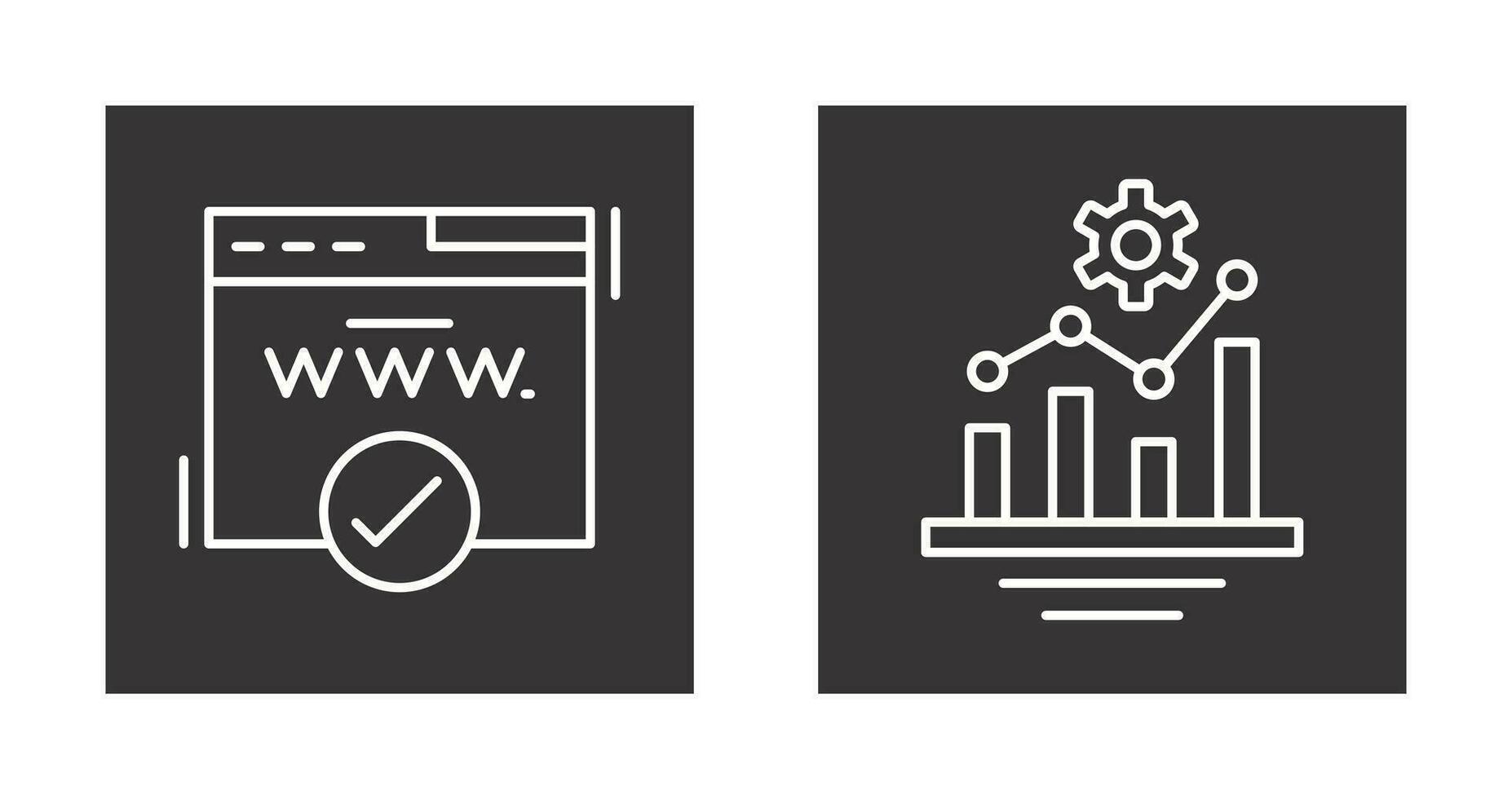 Domain and Bar Icon vector