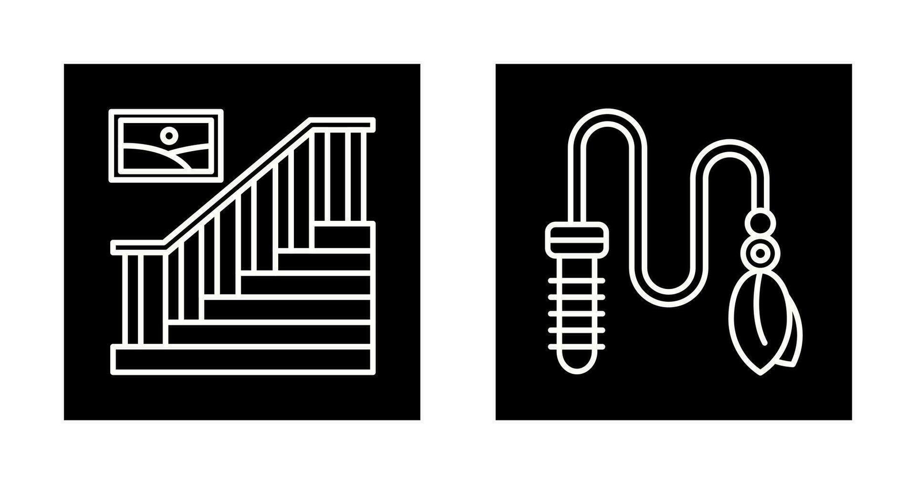 Stair and Cat Toy Icon vector