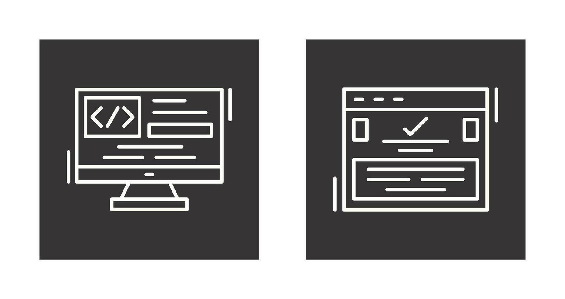Coding and Complete Icon vector
