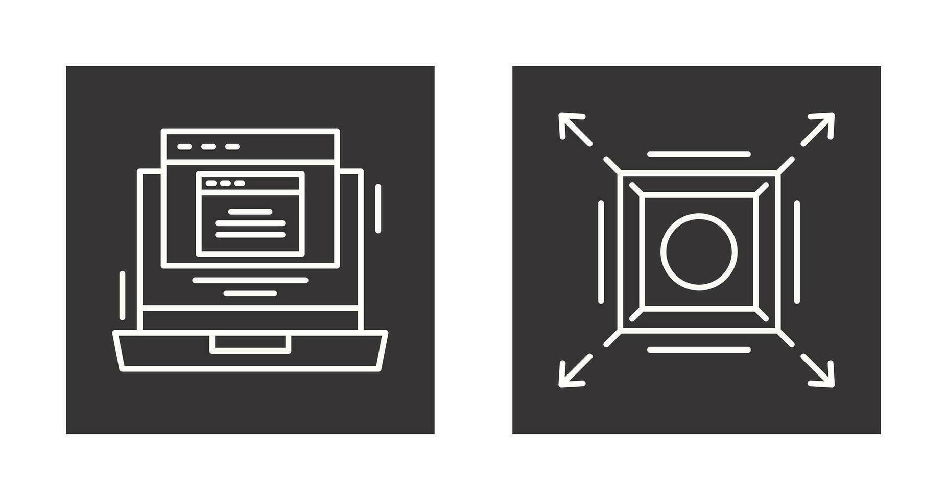 Pop Up and Maximize Icon vector