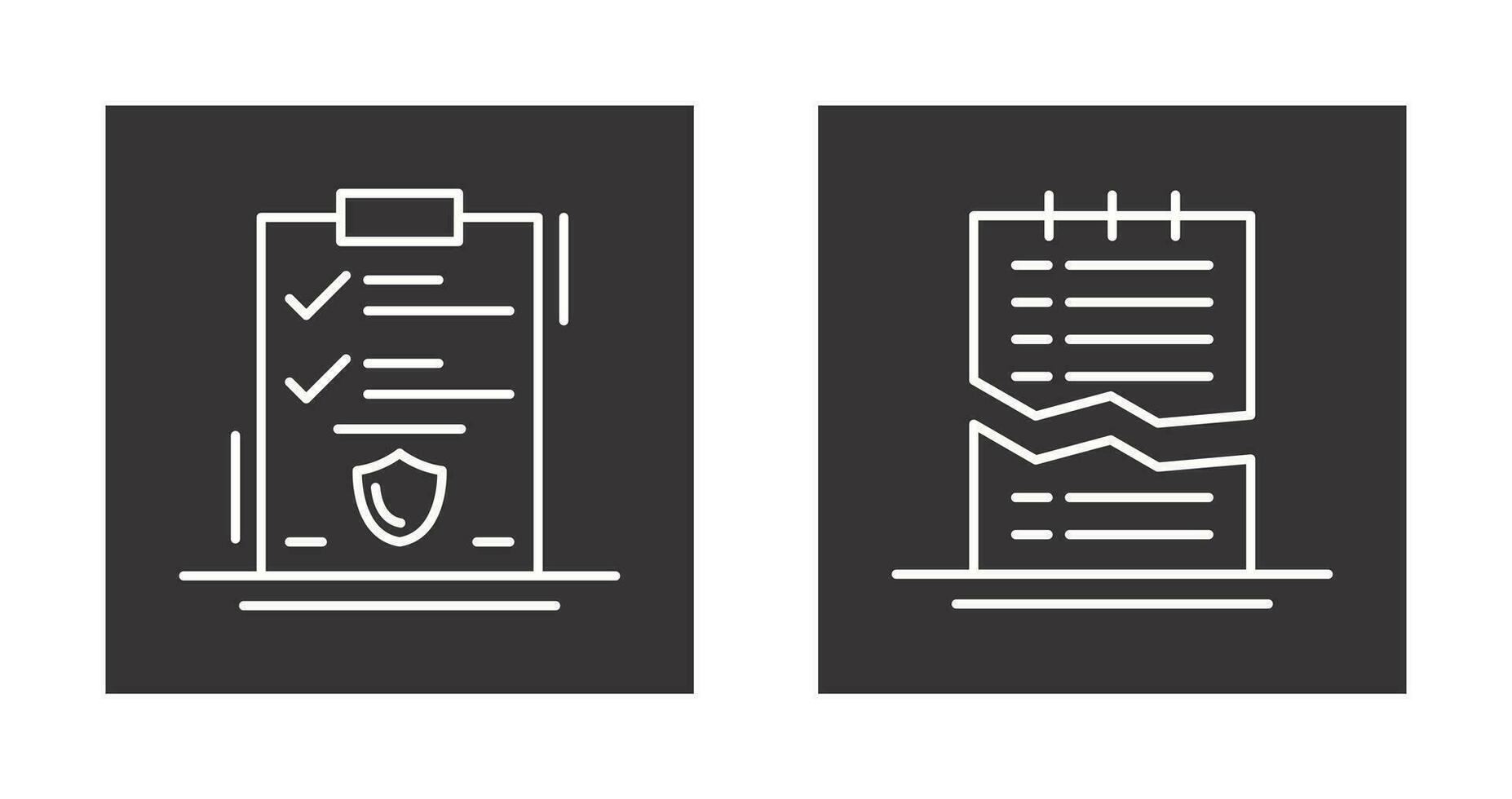 Approved and Corrupted List Icon vector